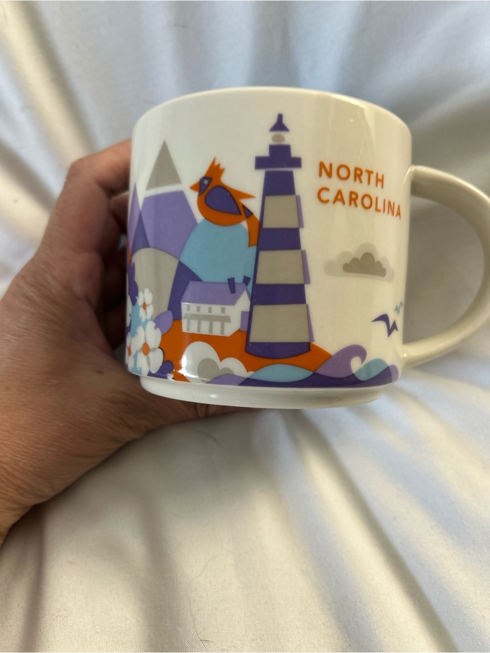 Starbucks 'You Are Here' Ceramic Mug - Colorful Graphic North Carolina